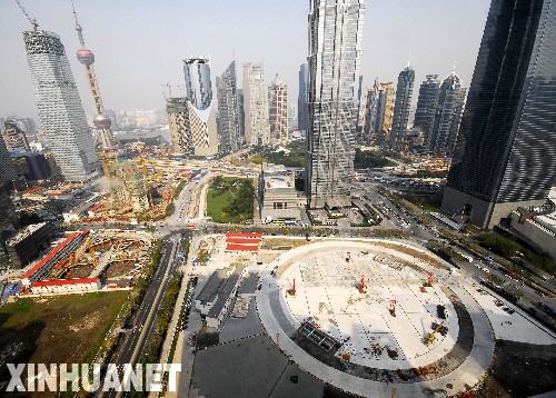 Стройплощадка Шанхайского центра (круглый фундамент)