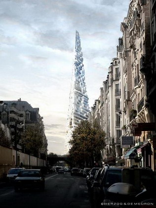 Бюро «Херцог и де Мерон» разработало проект небоскреба для Парижа.1